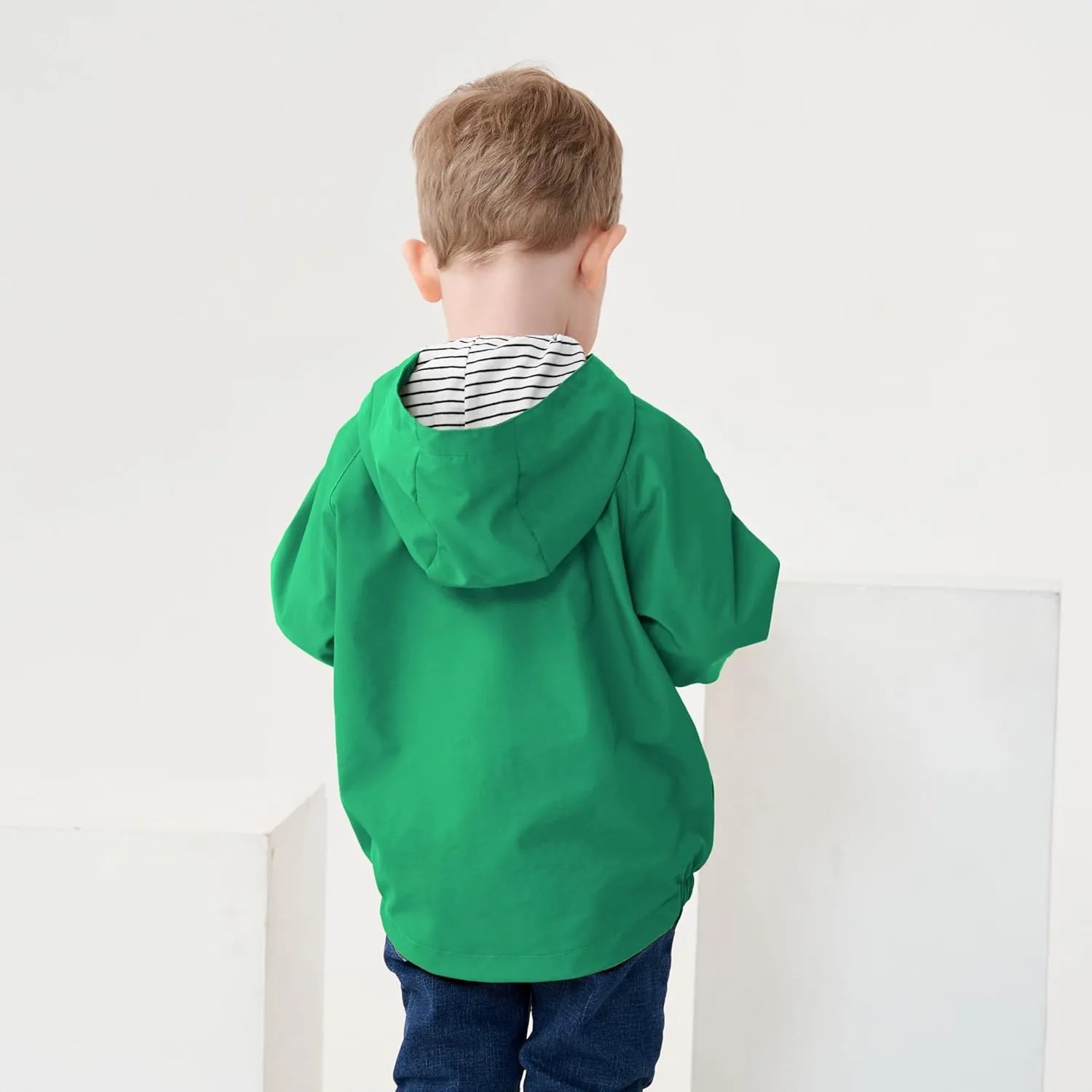 Volunboy Toddler Boys Windbreaker Casual Outerwear Kids Lightweight Zip Hooded Jacket Baby Cute Dust Coat