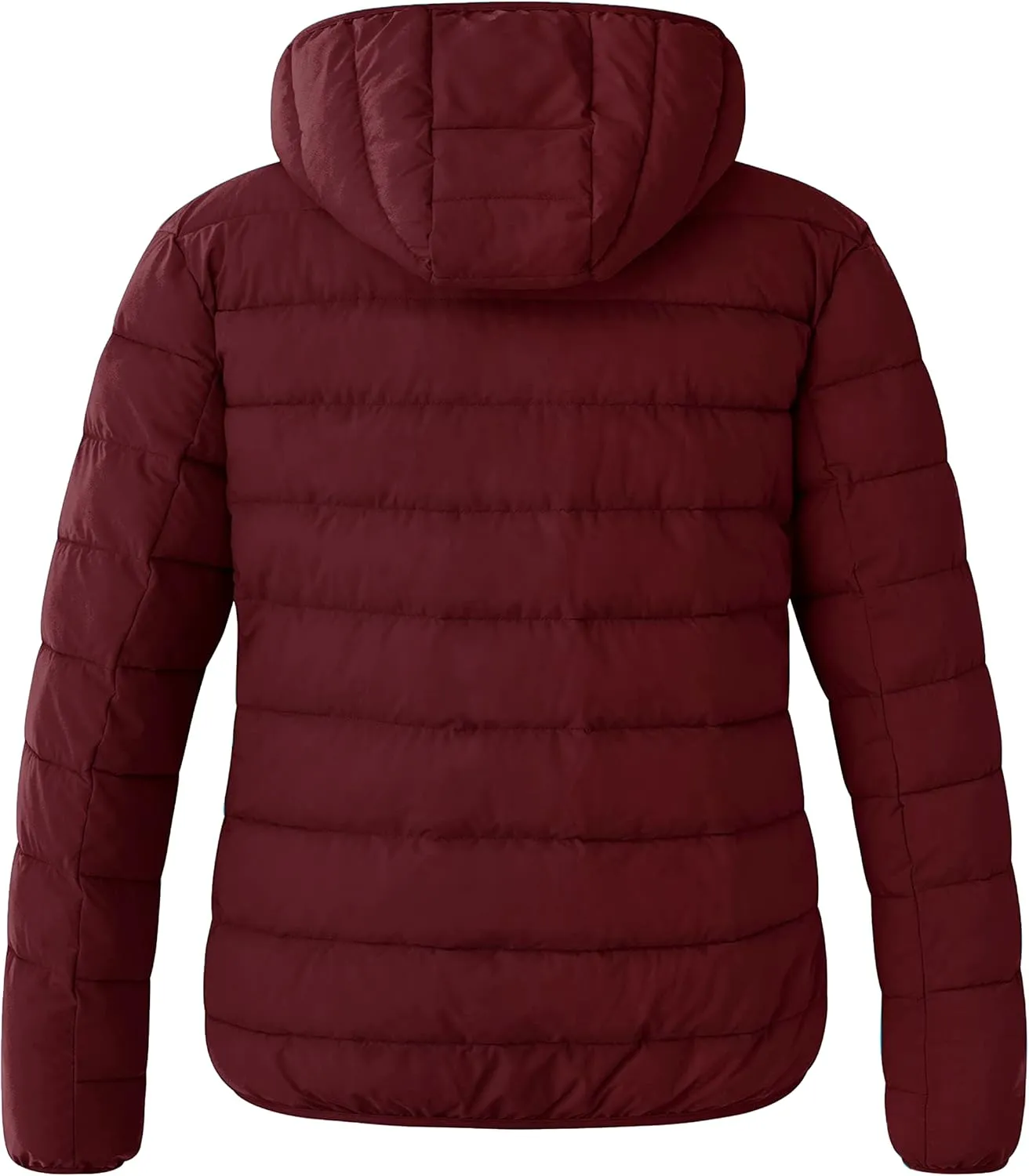 wantdo Women's Plus Size Lightweight Jackets Full-Zip Quilted Warm Jacket with Hood