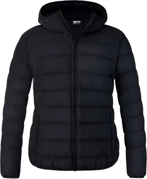 wantdo Women's Plus Size Lightweight Jackets Full-Zip Quilted Warm Jacket with Hood