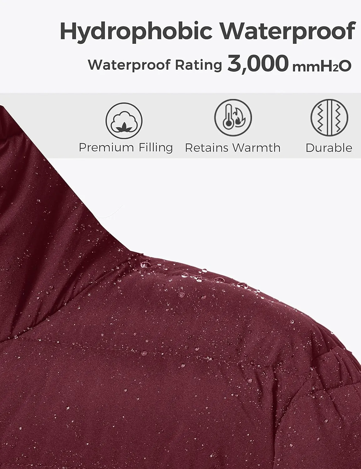 wantdo Women's Plus Size Lightweight Jackets Full-Zip Quilted Warm Jacket with Hood