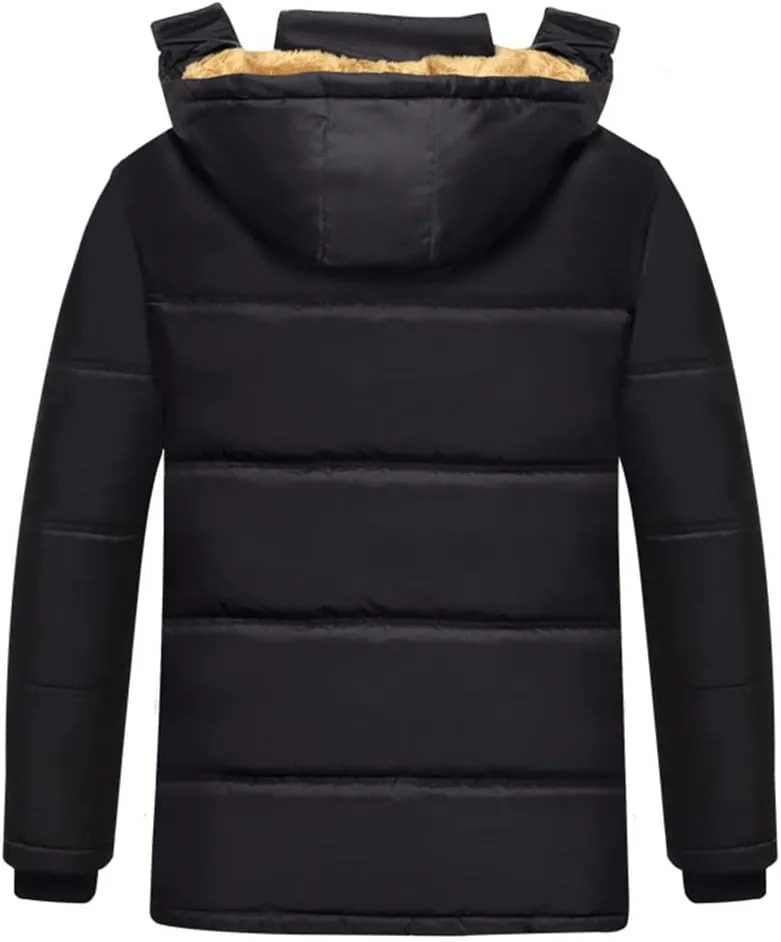 Winter Men Thicken Warm Windproof Jackets Casual Down Parka Hooded Outwear Cotton-Padded Coats
