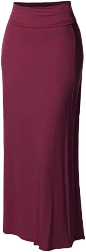 Women's Black Pleated Skirt Women Maxi Solid Comfort Bodycon High Waist Long Skirt Lady's Midi Universal Side