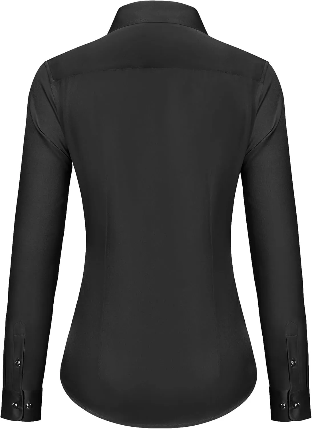 Women's Button Down Shirts Long Sleeve Dress Shirts Collared Fitted Work Office Blouse Tops Wrinkle Free