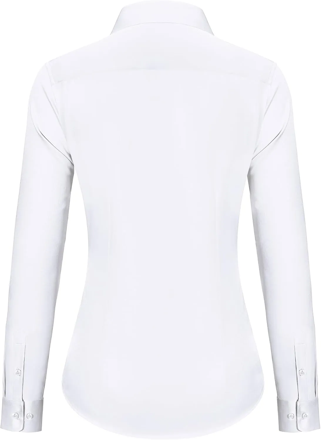 Women's Button Down Shirts Long Sleeve Dress Shirts Collared Fitted Work Office Blouse Tops Wrinkle Free