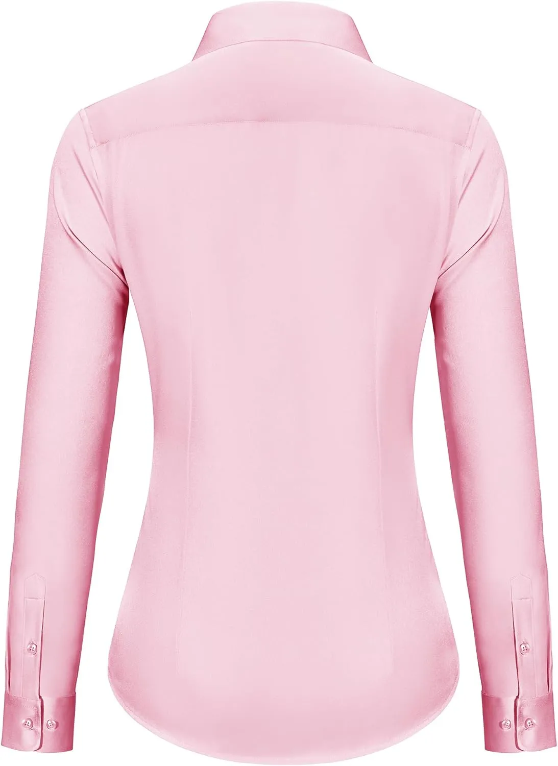 Women's Button Down Shirts Long Sleeve Dress Shirts Collared Fitted Work Office Blouse Tops Wrinkle Free