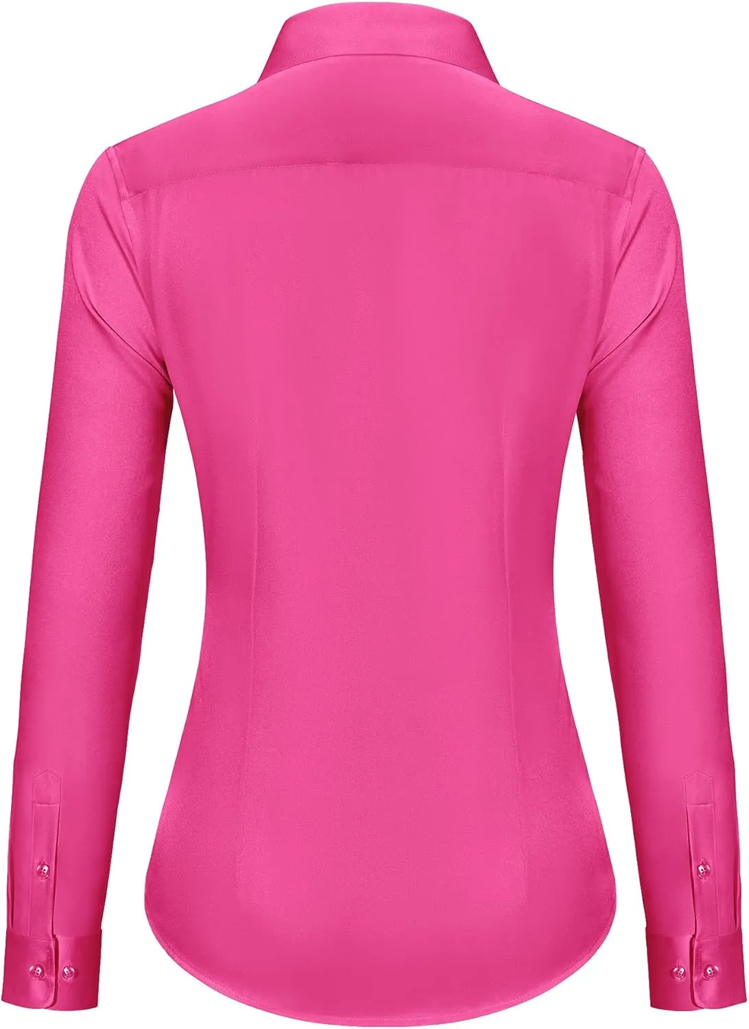 Women's Button Down Shirts Long Sleeve Dress Shirts Collared Fitted Work Office Blouse Tops Wrinkle Free