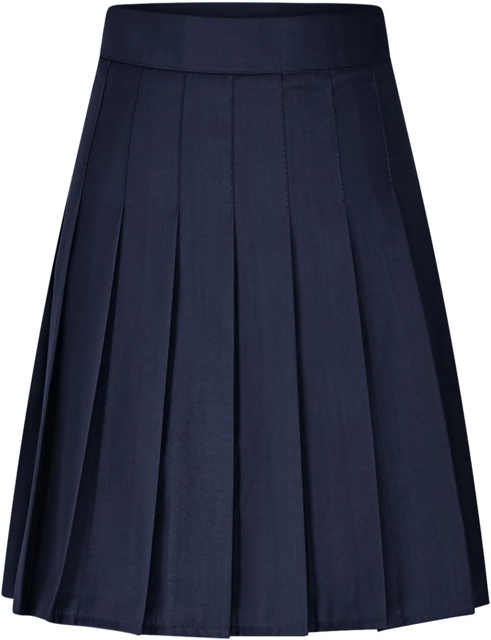 Women's High Waist Pleated Midi Skirt Plus Size Skater Tennis Skirt Comfort School Uniform Skirt with Shorts