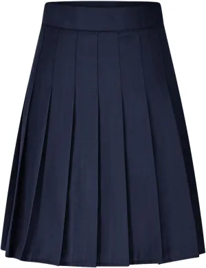 Women's High Waist Pleated Midi Skirt Plus Size Skater Tennis Skirt Comfort School Uniform Skirt with Shorts