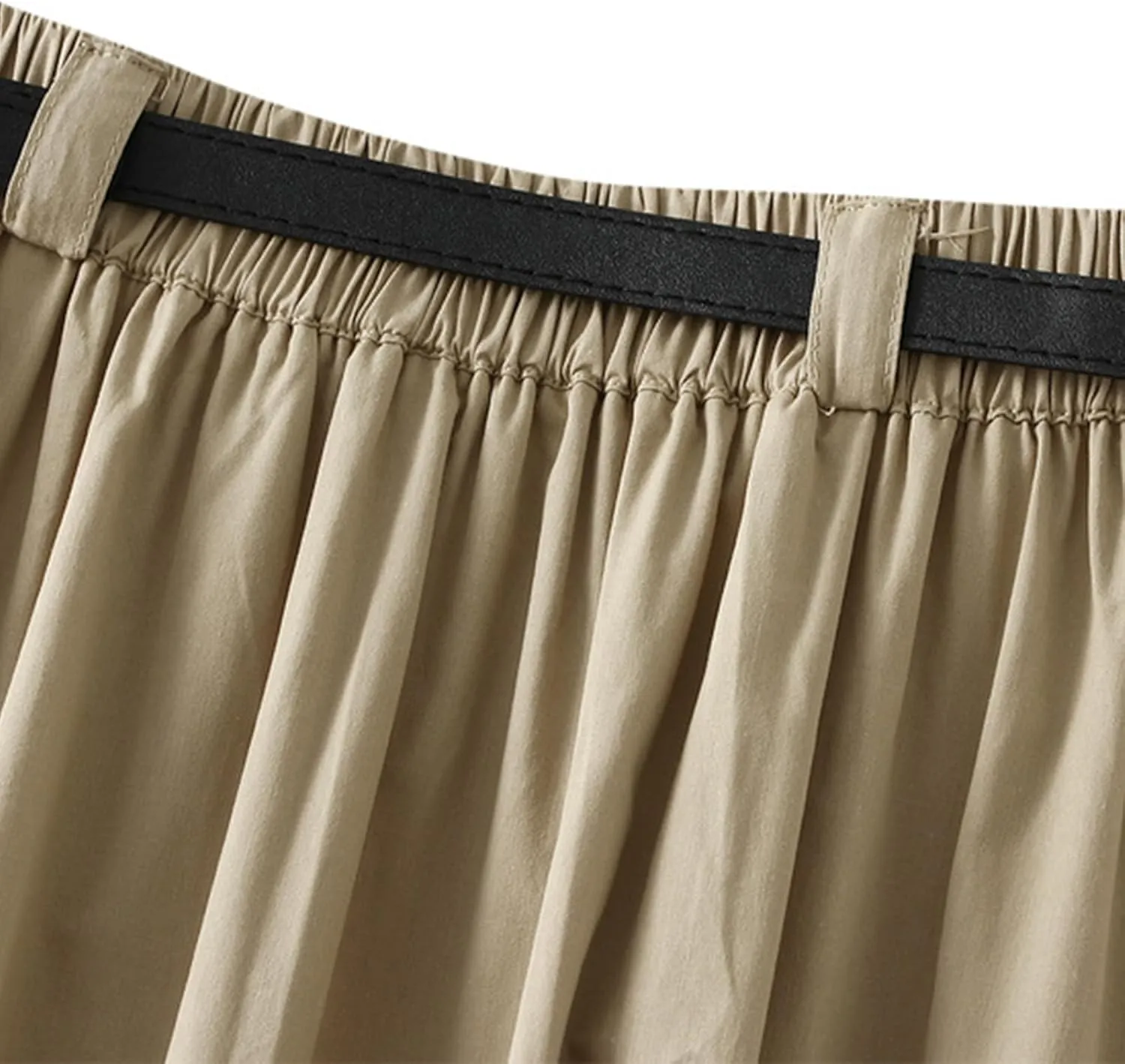 Womens Midi Skirt Pleated Midi Skirts Long Skirt with Pockets Flared Solid Color Dresses Comfort Umbrella Skirt