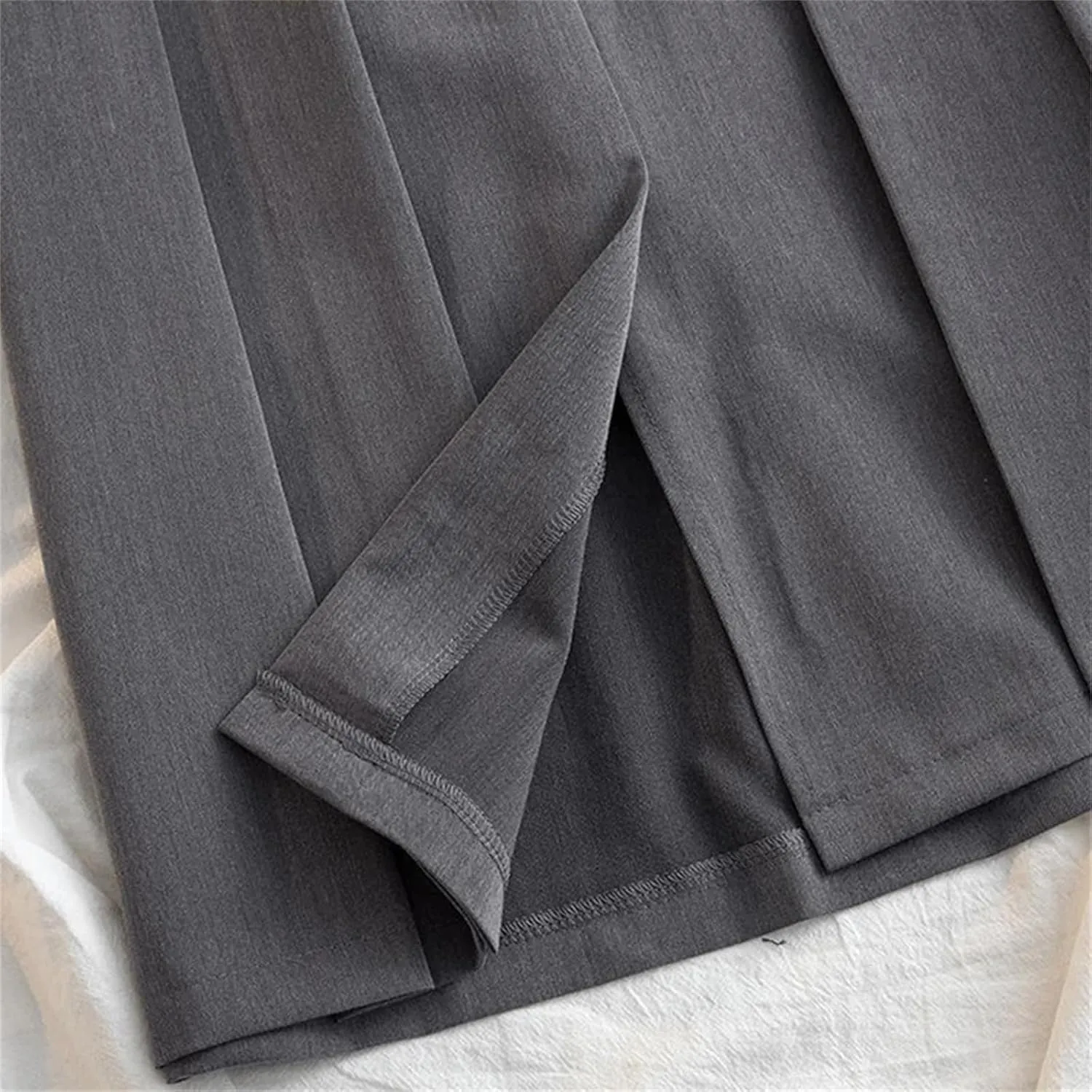 Womens Pleated Long Skirt for Women Spring High-Waist Skirts Woman Office Streetwear Midi Skirt