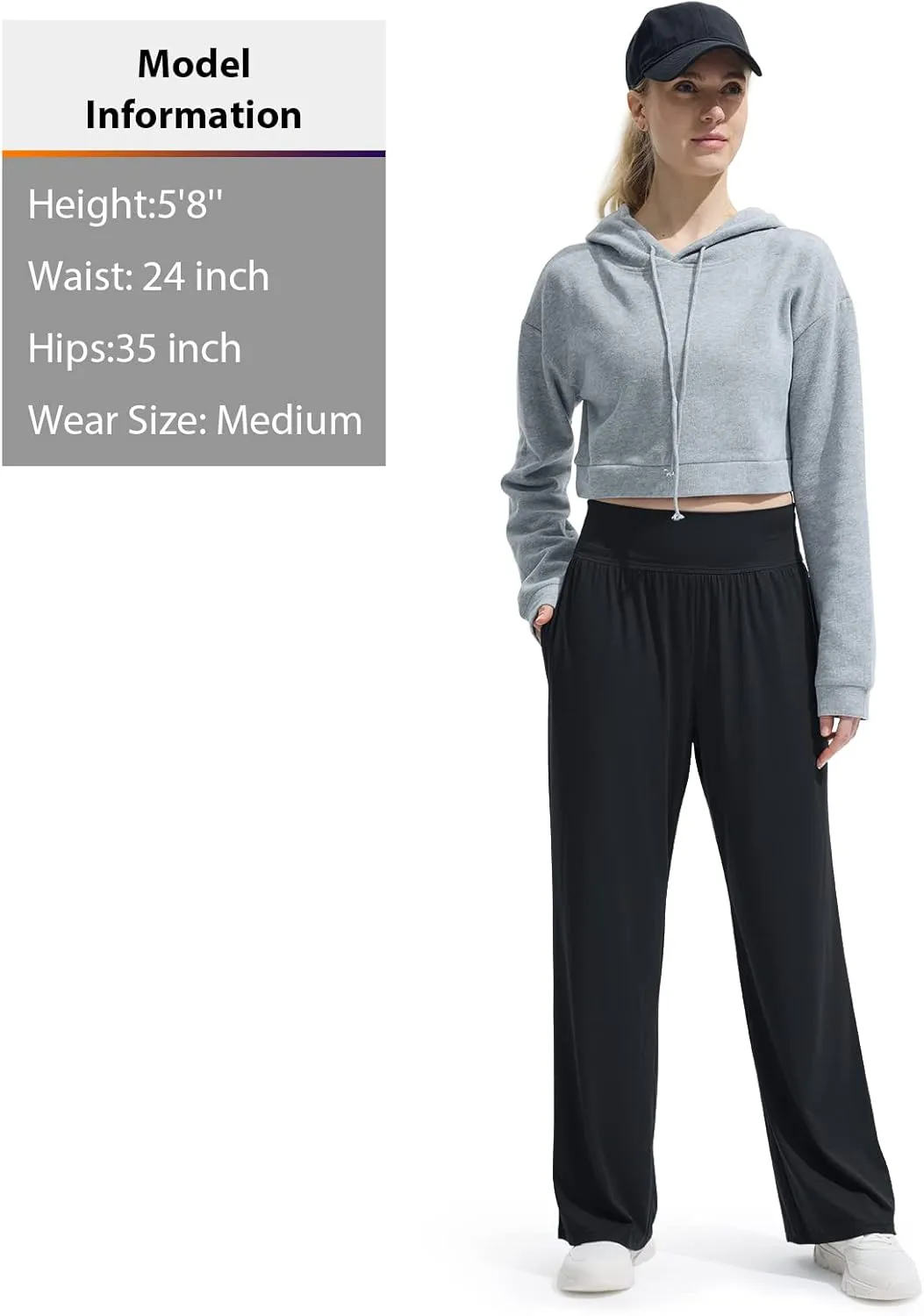 Womens Wide Leg Pants Loose Yoga Sweatpants Comfy Lounge Pajama Casual Flowy Palazzo Pants with Pockets