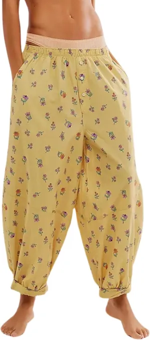 Xiaoxuemeng Womens Cotton Harem Pants Summer Wide Leg Flowy Pants High Waisted Lounge Boho Trousers